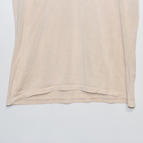 Liz Claiborne Collection 100% Silk Short Sleeve Top Cream Size Large - Picture 4 of 8